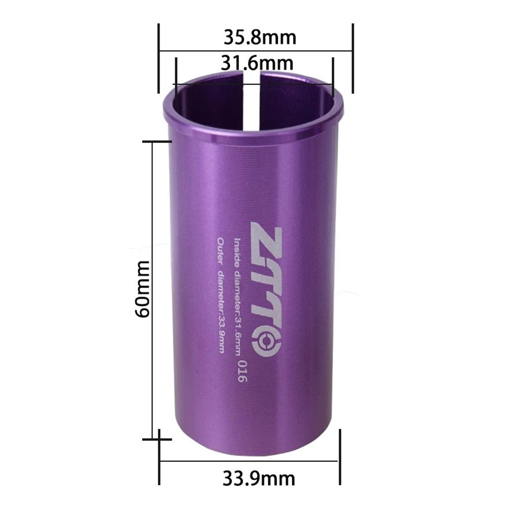 ZTTO Bike Seat Post Adapter Aluminum Bicycle Seat Post Tube Reducing Sleeve Converter