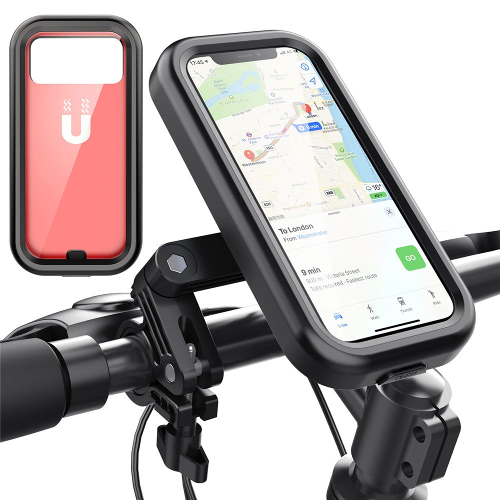 HL-159 Bike Handlebar Rotation Phone Mount Waterproof Motorcycle 4.7-6.8 Inch Phone Holder Bracket