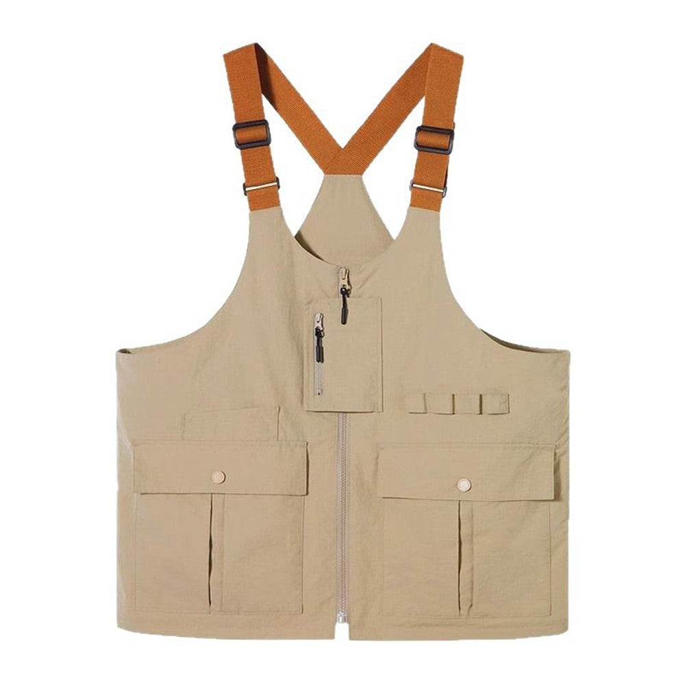 Multifunctional Vest Bag Outdoor Activities Oxford Cloth Single Shoulder Tote Bag Workwear Waistcoat, Size S