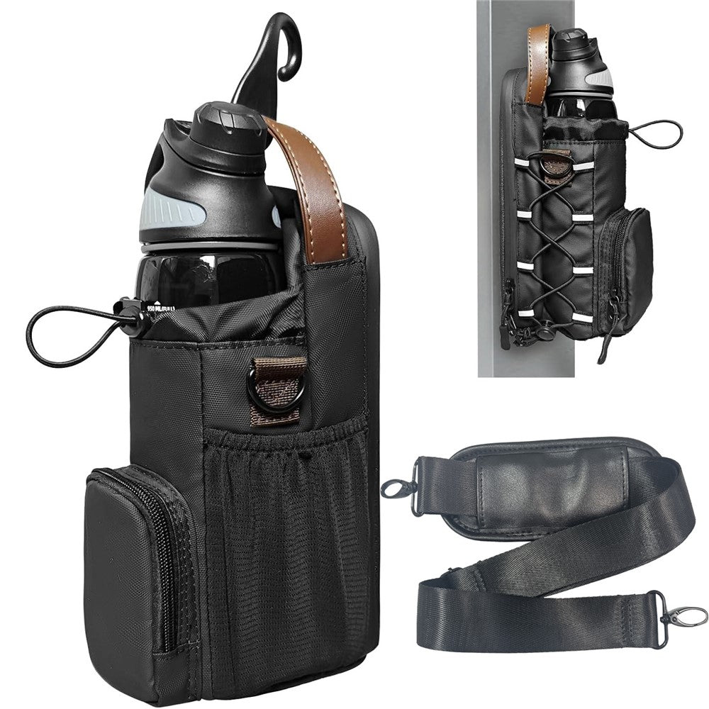 Upgraded Magnetic Water Bottle Holder for Gym Fitness Outdoor Crossbody Bag with Handle and Hook