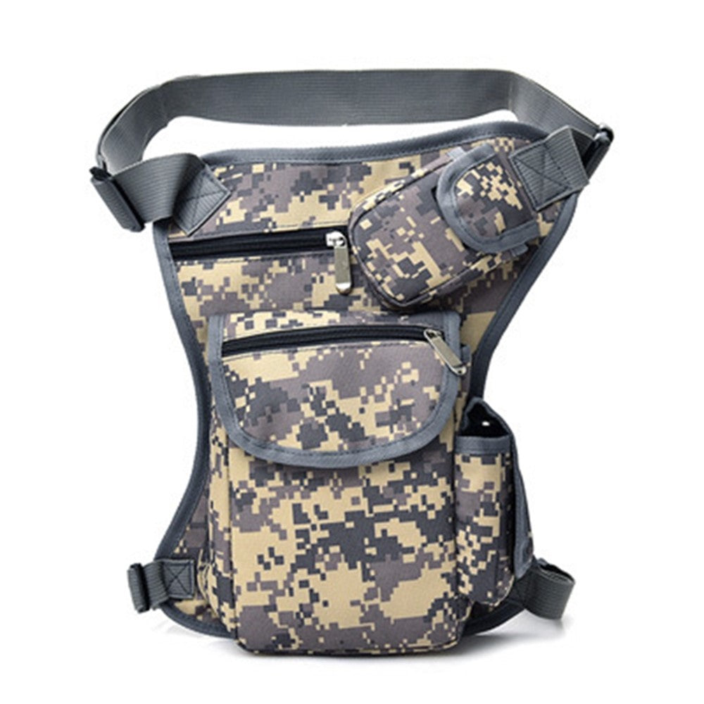 Outdoor Hiking Canvas Fanny Pack Tactical Drop Leg Bag Running Waist Belt Hip Bag