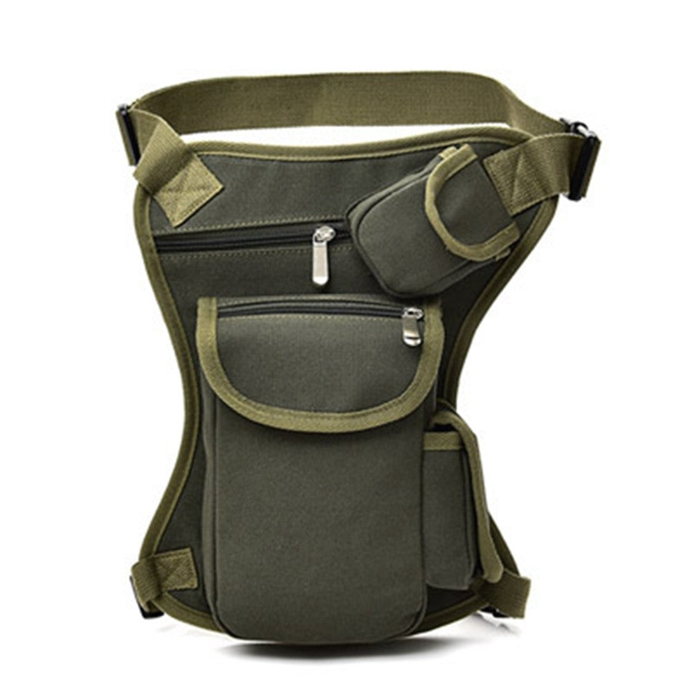 Outdoor Hiking Canvas Fanny Pack Tactical Drop Leg Bag Running Waist Belt Hip Bag
