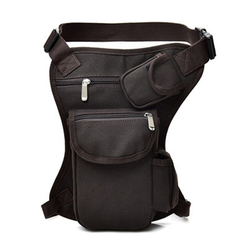 Outdoor Hiking Canvas Fanny Pack Tactical Drop Leg Bag Running Waist Belt Hip Bag