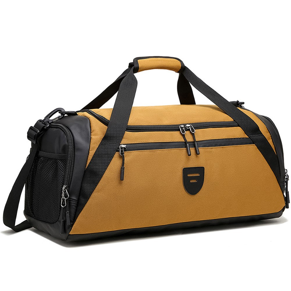 Large Capacity Polyester Sports Fitness Tote Crossbody Bag Travel Luggage Bag with Shoe Compartment