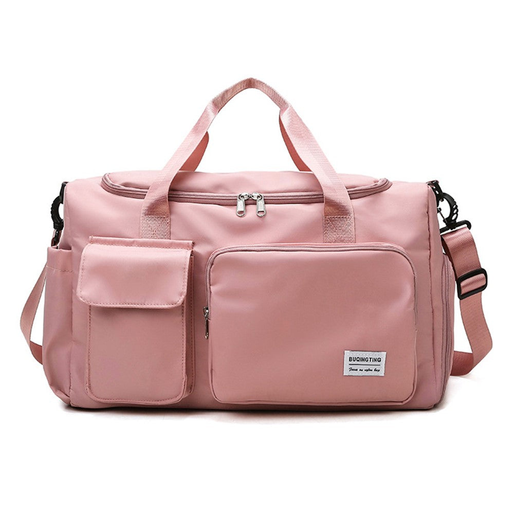 Oxford Cloth Sports Travel Duffle Bag Carry-On Bag Weekend Overnight Bag with Wet and Dry Separation Pocket