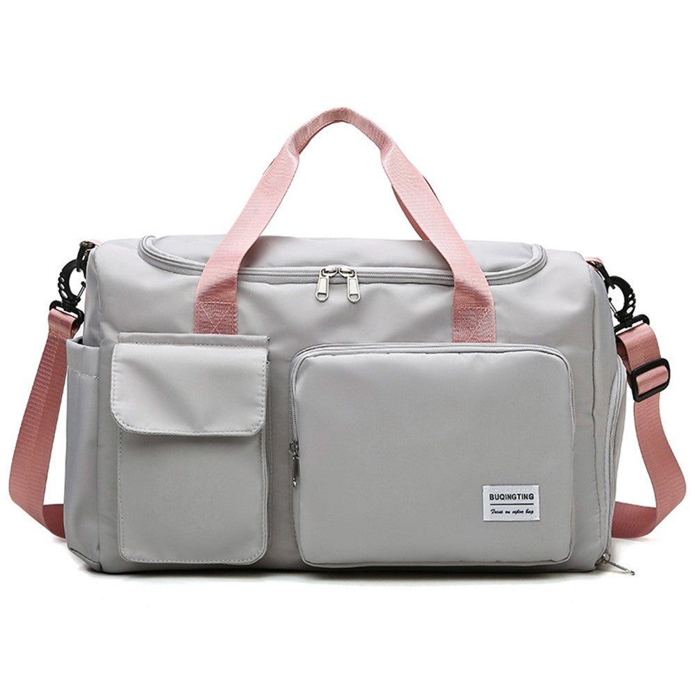 Oxford Cloth Sports Travel Duffle Bag Carry-On Bag Weekend Overnight Bag with Wet and Dry Separation Pocket