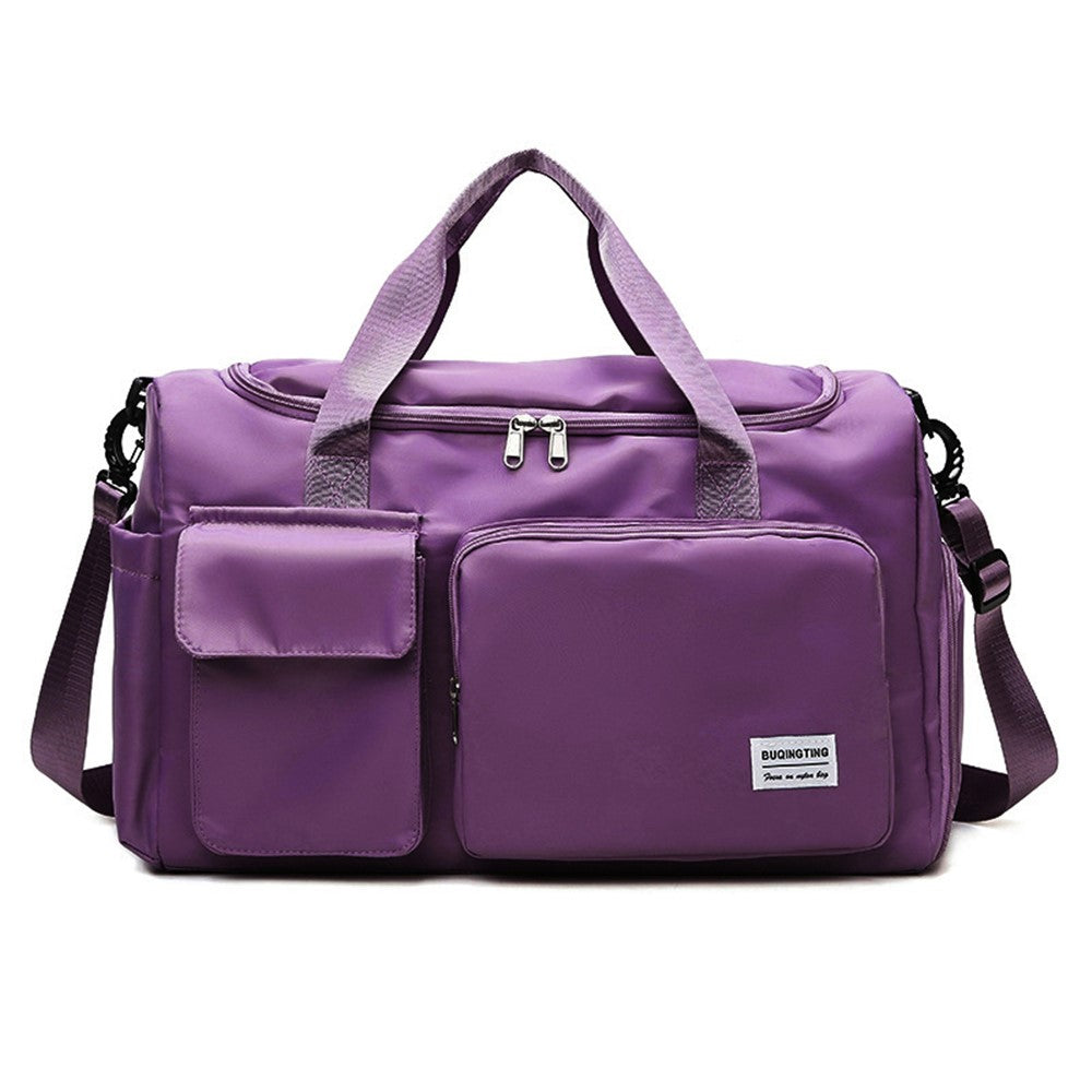 Oxford Cloth Sports Travel Duffle Bag Carry-On Bag Weekend Overnight Bag with Wet and Dry Separation Pocket