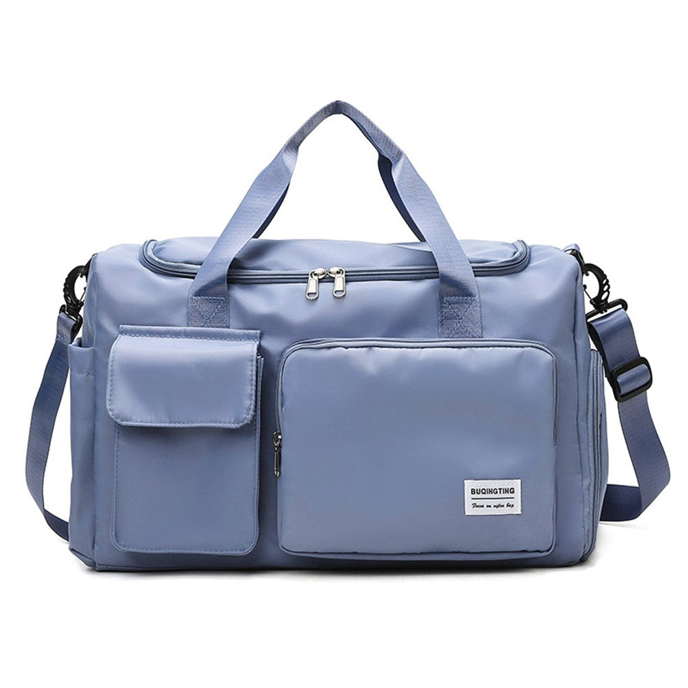 Oxford Cloth Sports Travel Duffle Bag Carry-On Bag Weekend Overnight Bag with Wet and Dry Separation Pocket