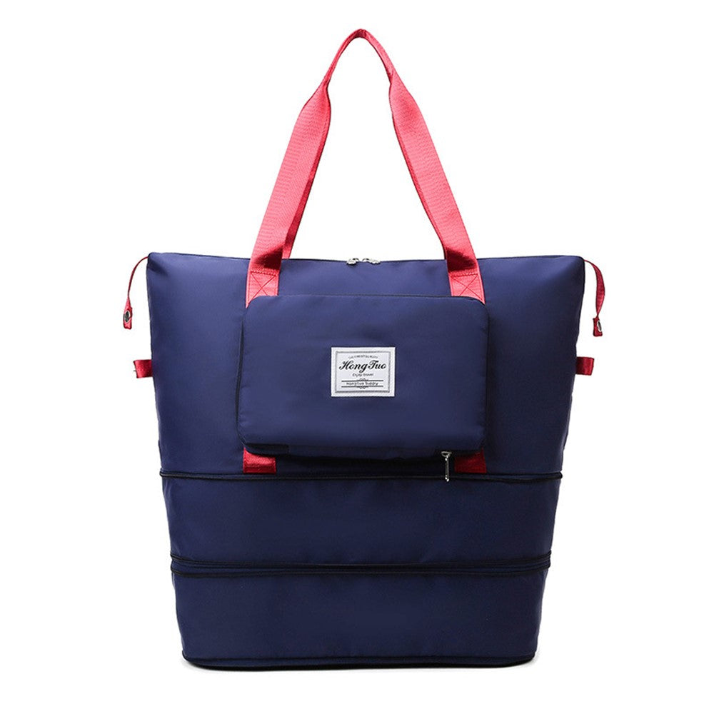 HT-237 Folding Design Oxford Cloth Handbag Gym Tote Bag Travel Weekender Hand Bag