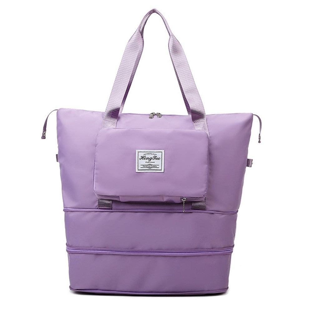 HT-237 Folding Design Oxford Cloth Handbag Gym Tote Bag Travel Weekender Hand Bag