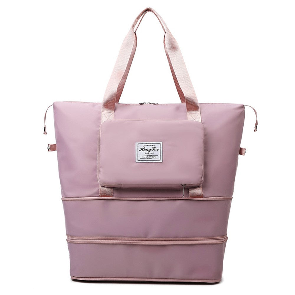 HT-237 Folding Design Oxford Cloth Handbag Gym Tote Bag Travel Weekender Hand Bag