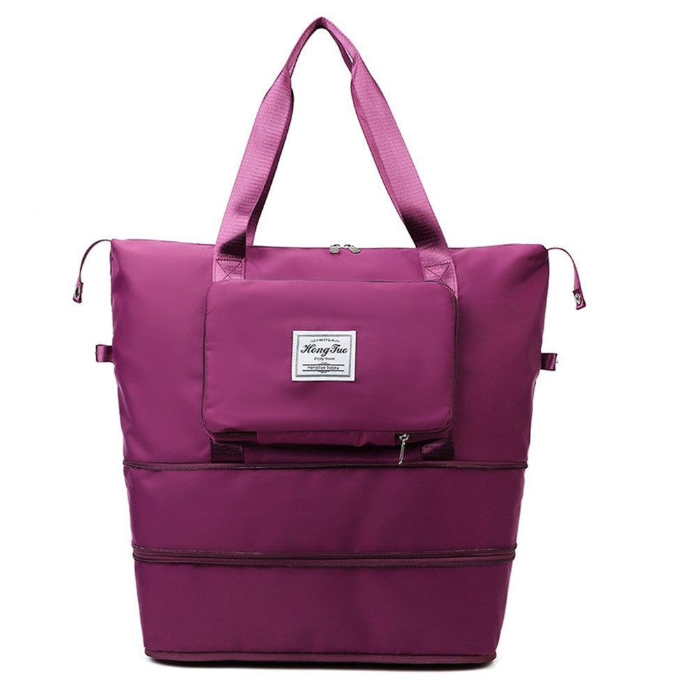 HT-237 Folding Design Oxford Cloth Handbag Gym Tote Bag Travel Weekender Hand Bag