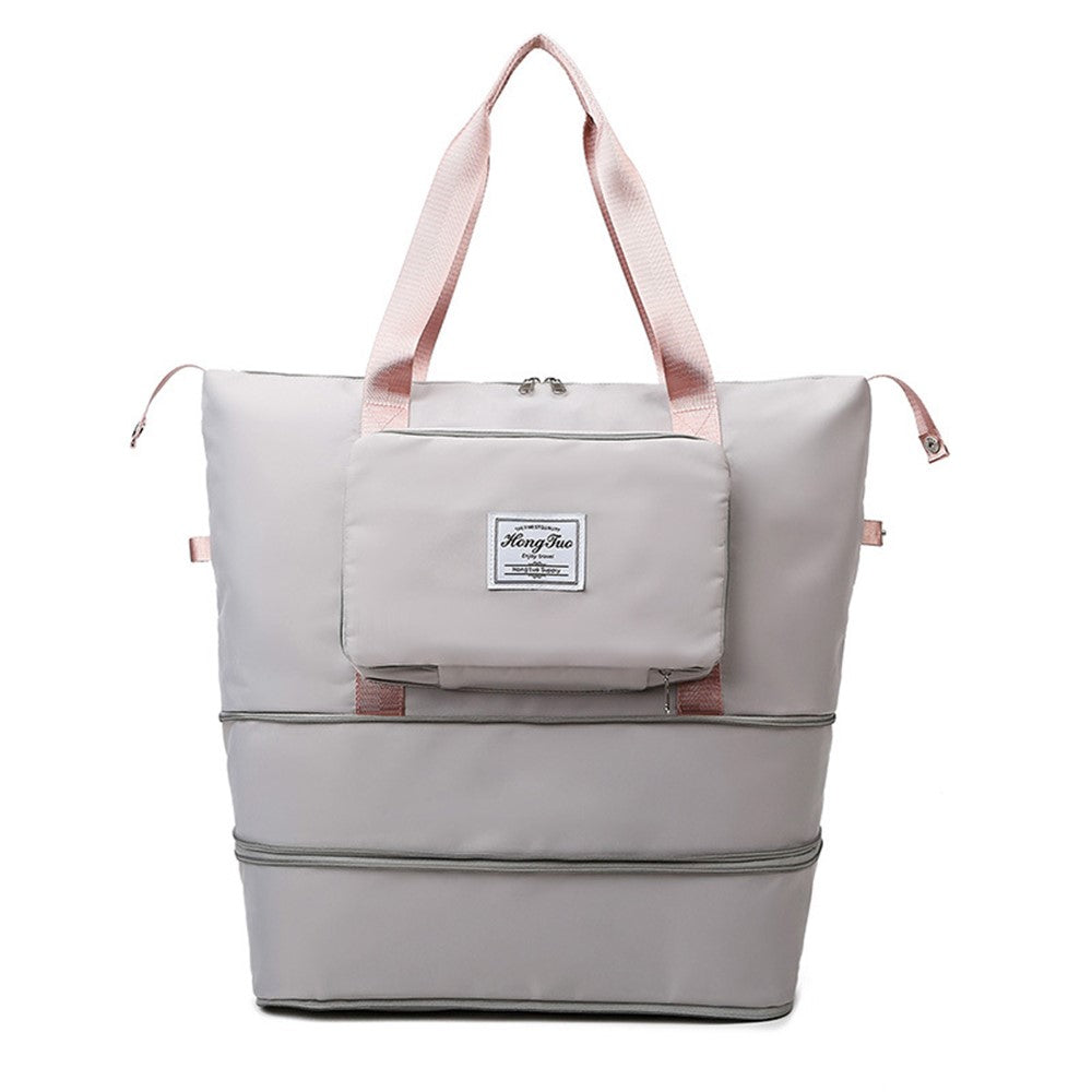 HT-237 Folding Design Oxford Cloth Handbag Gym Tote Bag Travel Weekender Hand Bag