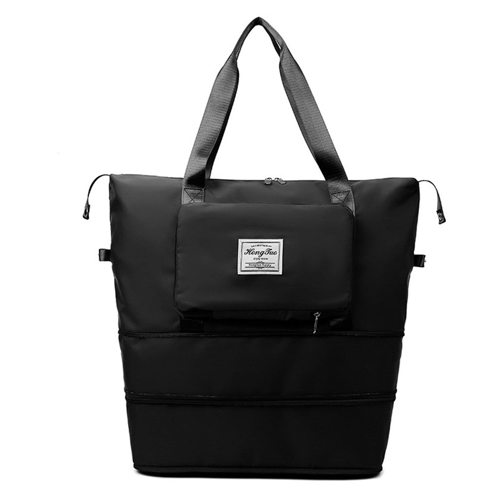 HT-237 Folding Design Oxford Cloth Handbag Gym Tote Bag Travel Weekender Hand Bag