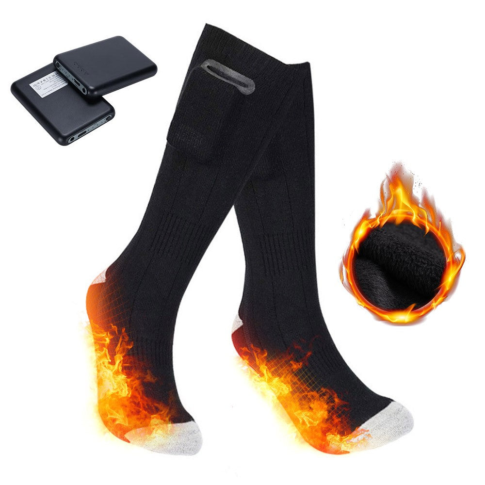Heated Socks 8000mAh Rechargeable Battery Foot Warmer Socks with 3 Heating Levels for Skiing / Hiking