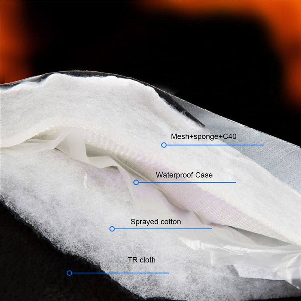 1 Pair Winter Waterproof Heating Hand Warmer Touch Screen Electric Thermal Gloves for Snowboard Cycling Ski with Battery Box