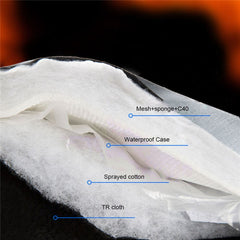 1 Pair Winter Waterproof Heating Hand Warmer Touch Screen Electric Thermal Gloves for Snowboard Cycling Ski with Battery Box