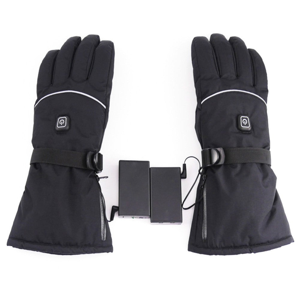 1 Pair Multi-Function Heating Gloves 3-Gear Temperature Adjustable Electric Thermal Gloves for Snowboard Cycling Ski No Battery