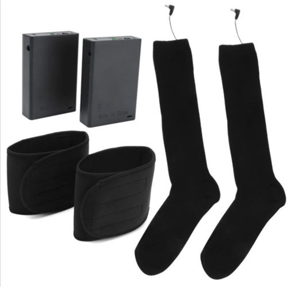 Winter Heated Stretch Socks Electric Heating Socks Long Tube Heated Sock for Outdoor Skiing Size 36-43