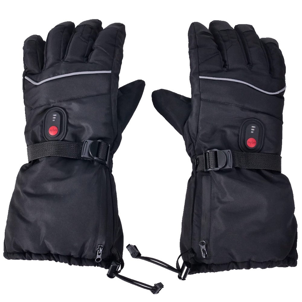 1 Pair Touch Screen Heating Gloves Multi-Function Temperature Adjustable Electric Thermal Gloves for Snowboard Cycling Ski No Battery
