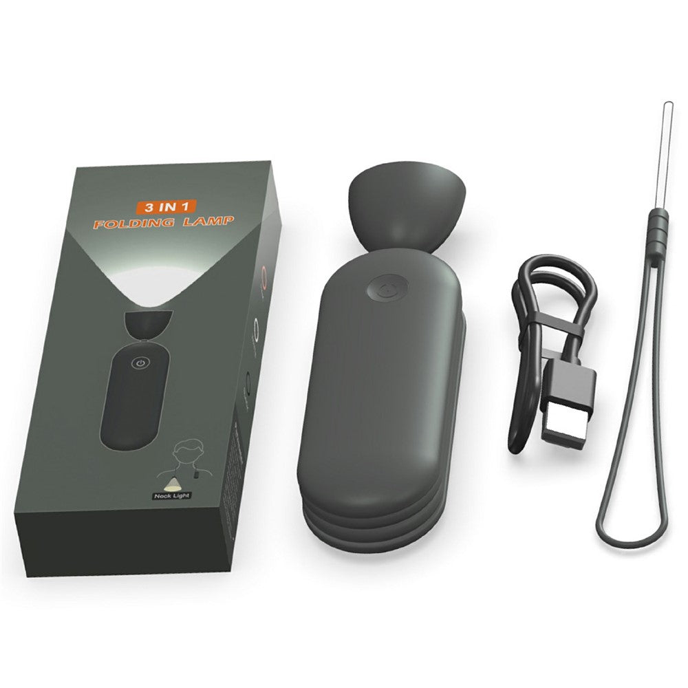 F18 Foldable Neck Light LED Reading Lamp Rechargeable Outdoor Sports Repair Work Study Illumination Light