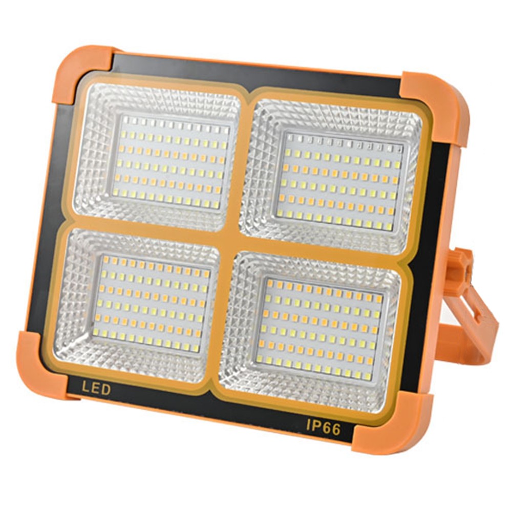 Large 4 Grid 6000W Solar 2835 LED Light Outdoor Camping Rechargeable Floodlight Super Bright Emergency Lamp