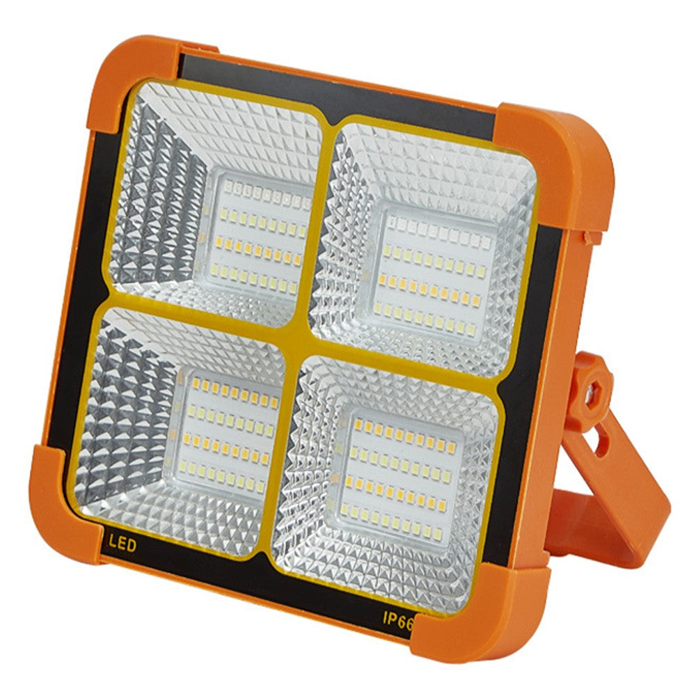 Small 4 Grid 4000W Solar 2835 LED Light Outdoor Camping Rechargeable Floodlight Super Bright Emergency Lamp