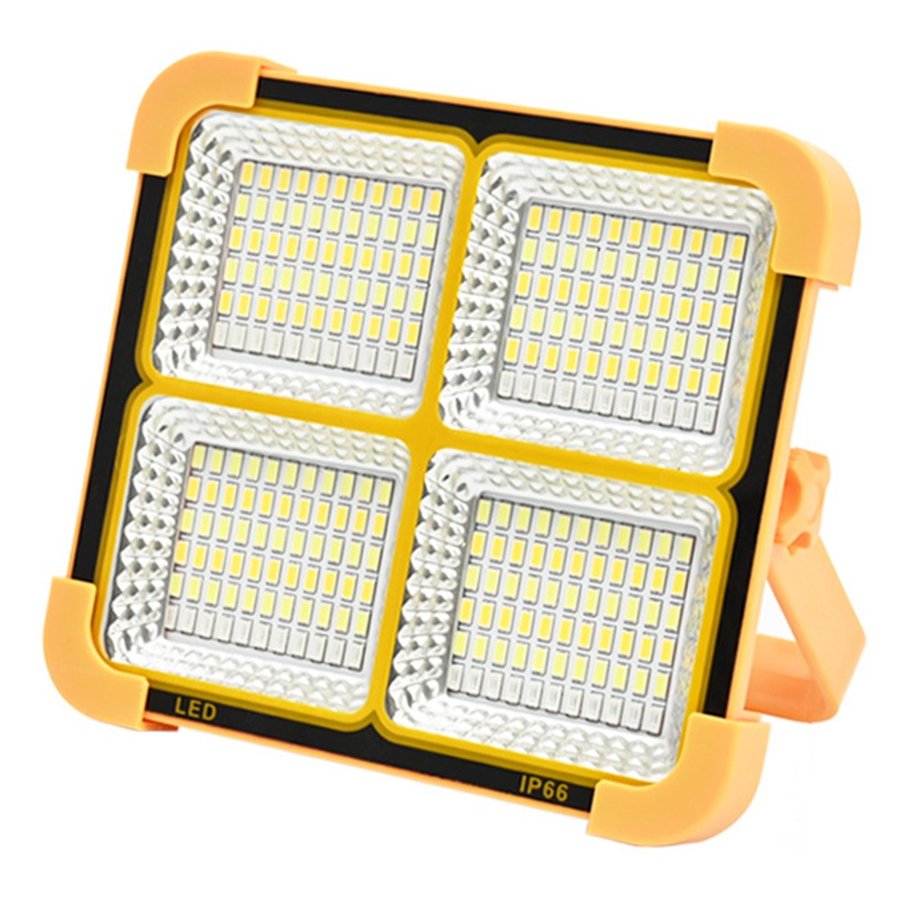 Small 4 Grid 4500W Solar LED Light Outdoor Camping Rechargeable Floodlight Super Bright Emergency Lamp