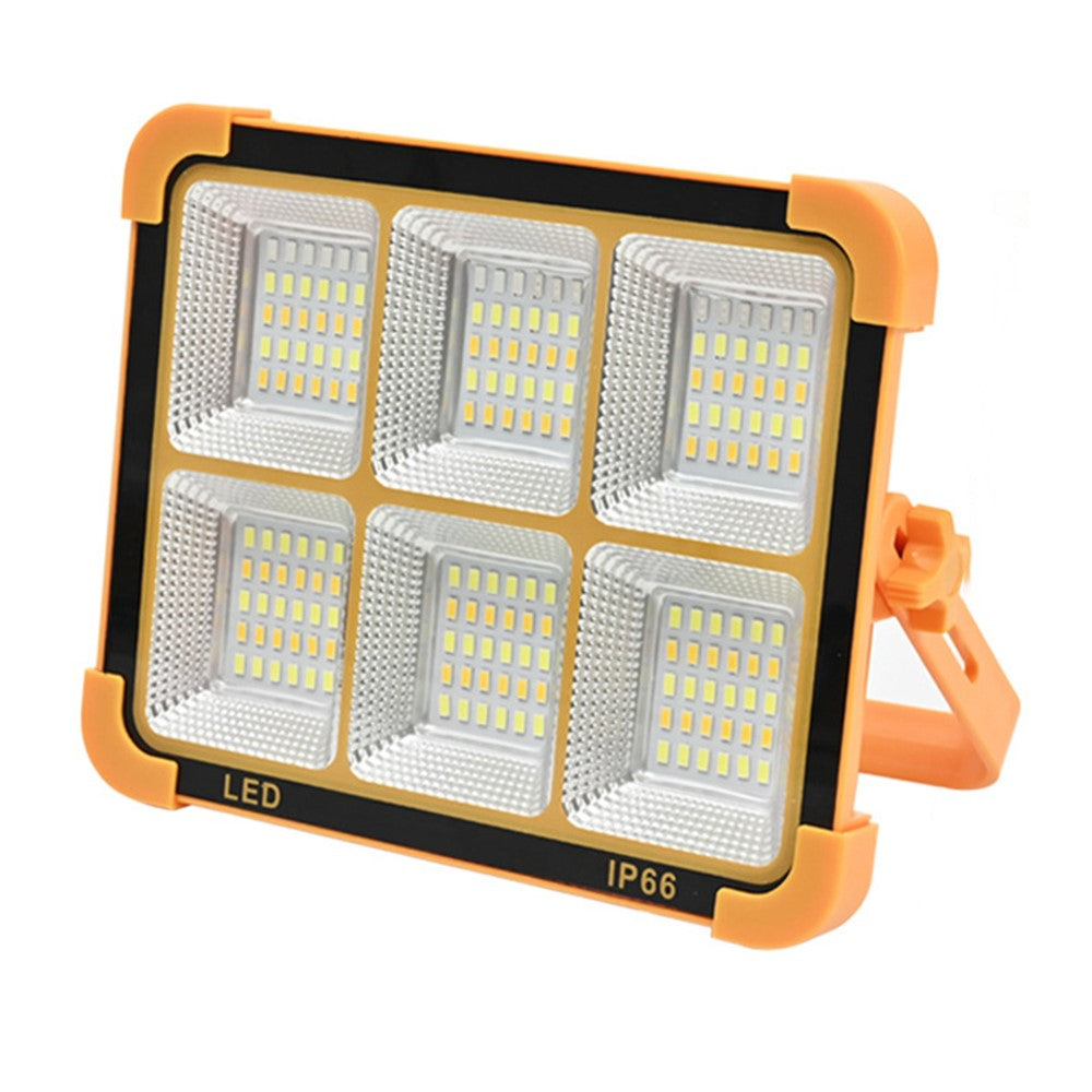 Large 6 Grid 4800W Solar LED Light Outdoor Camping Rechargeable Floodlight Super Bright Emergency Lamp