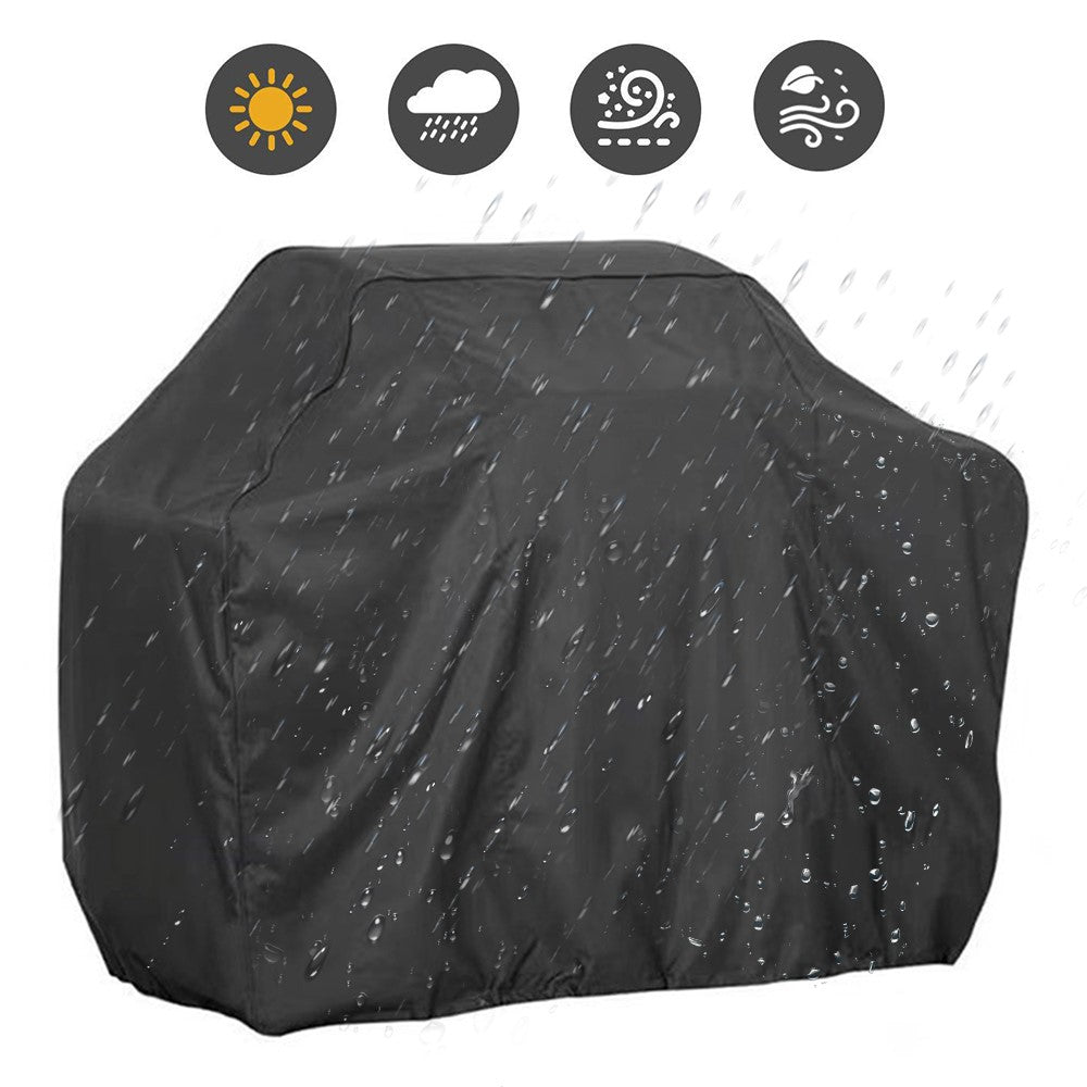 420D Oxford Cloth Barbecue Grill Cover Outdoor Waterproof Dustproof BBQ Grill Cover, 127.5x105x53.3cm