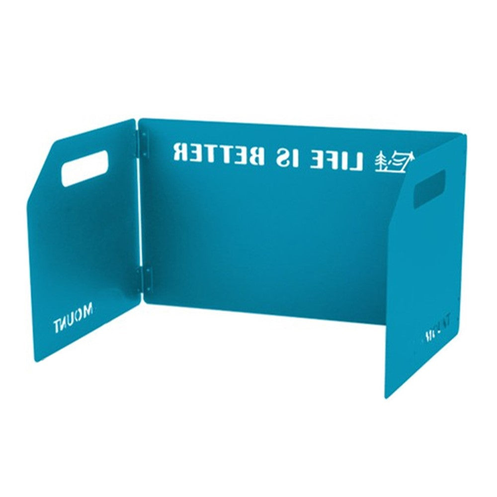 Camping Stove Foldable Windshield Tri-fold Plate Burner Wind Screen for Hiking