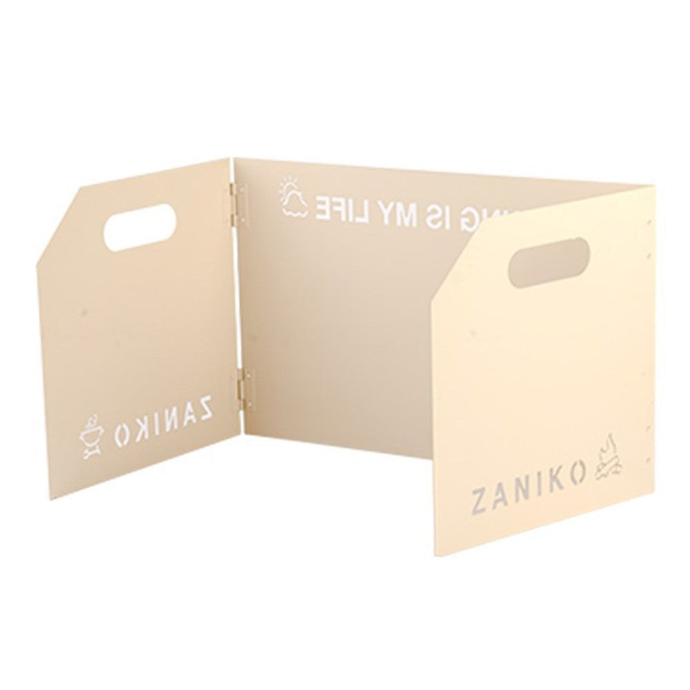 Camping Stove Foldable Windshield Tri-fold Plate Burner Wind Screen for Hiking