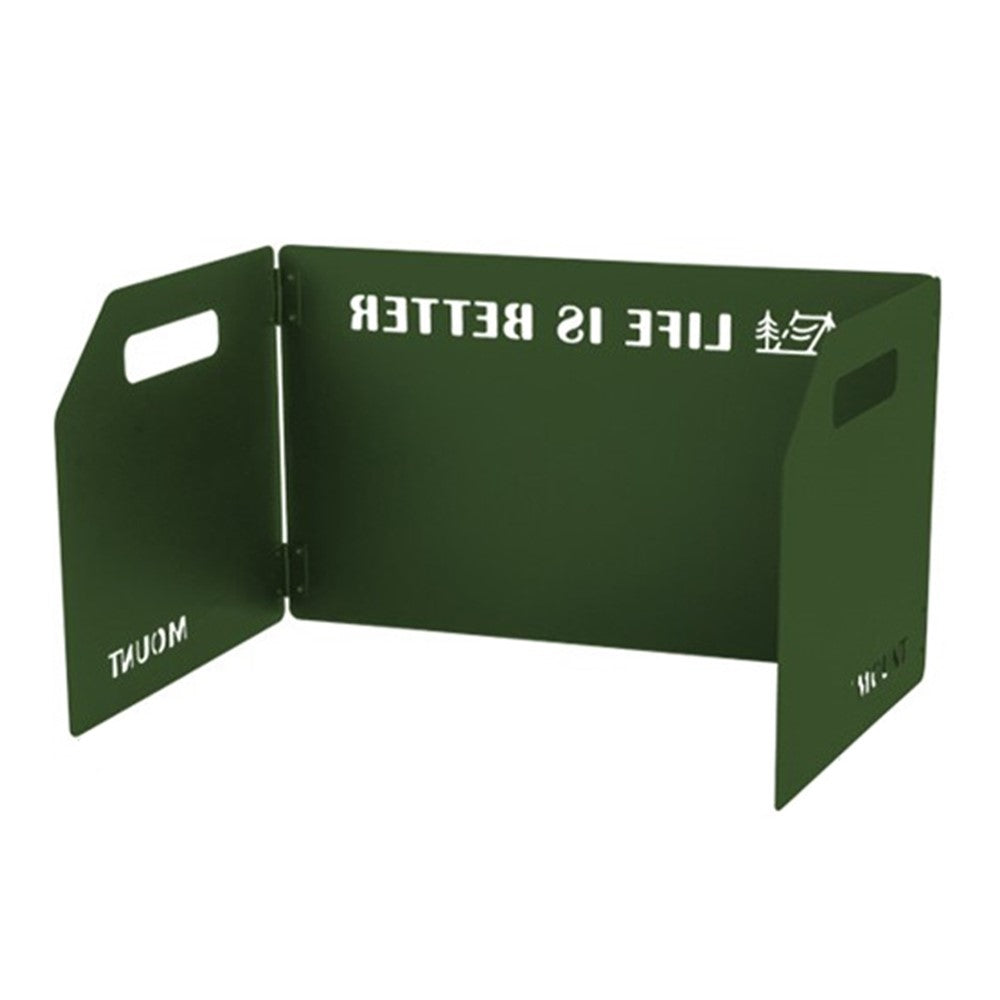 Camping Stove Foldable Windshield Tri-fold Plate Burner Wind Screen for Hiking