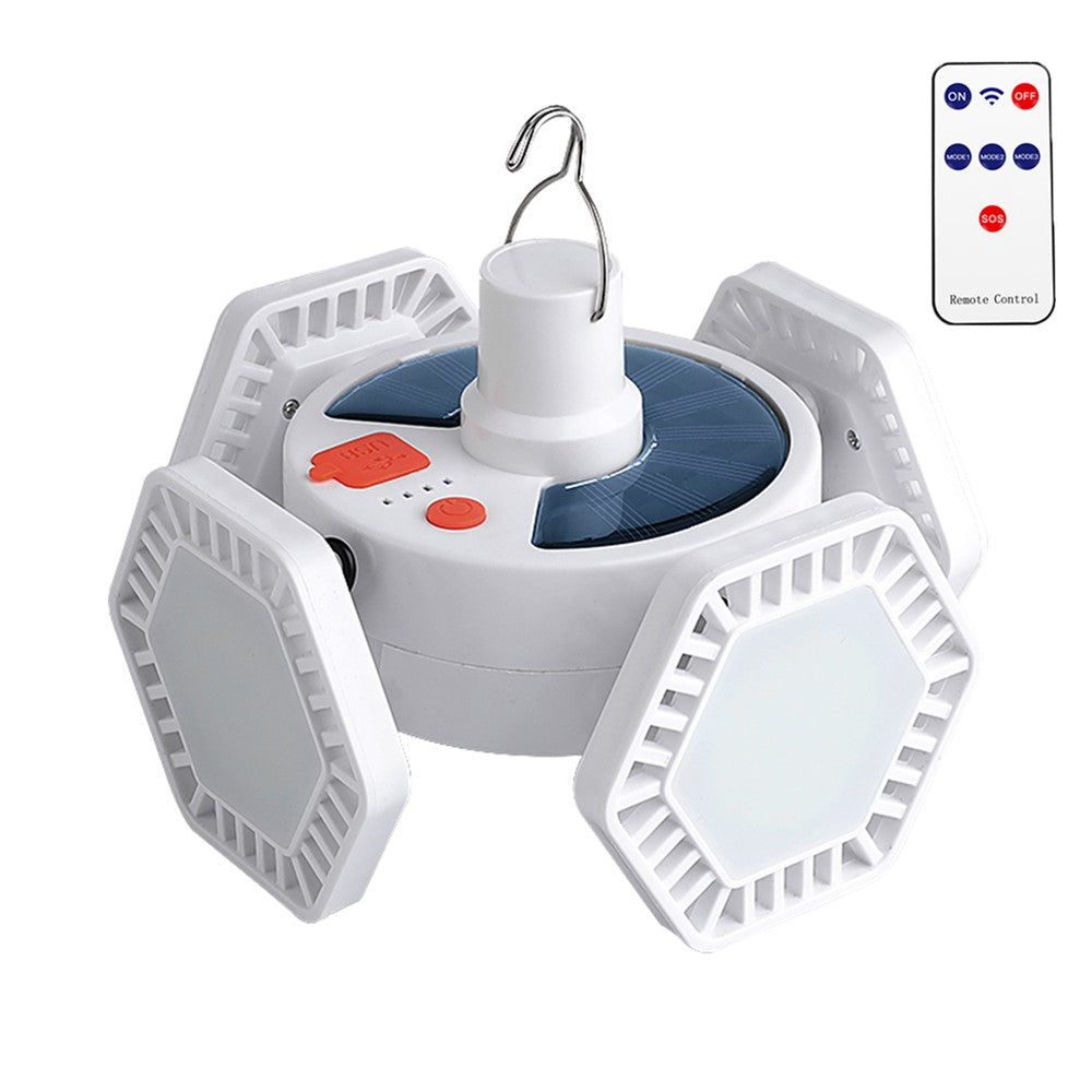 V169 4-Sided Outdoor Camping Lights Solar Charging Emergency Tent Lights Support Charging Phone RC Version