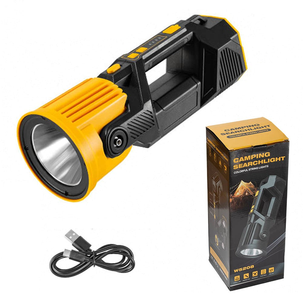 Rotatable Head Solar Powered P50 Flashlight RGB Handheld Lantern Camping Search Light