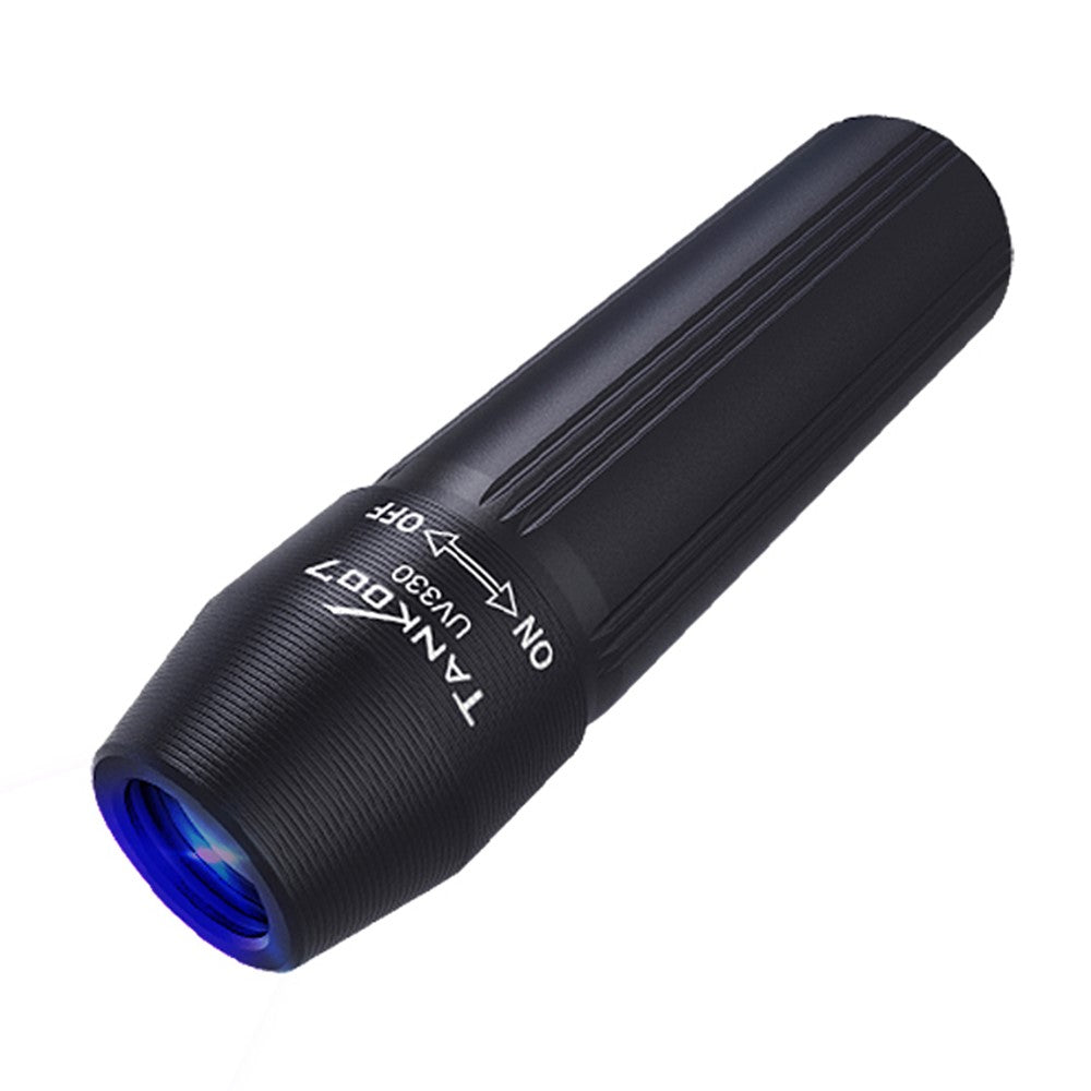 TANK007 UV330 Ultraviolet Flashlight 365nm UV Light LED Torch Fluorescence Detection Mini Curing Light No Battery