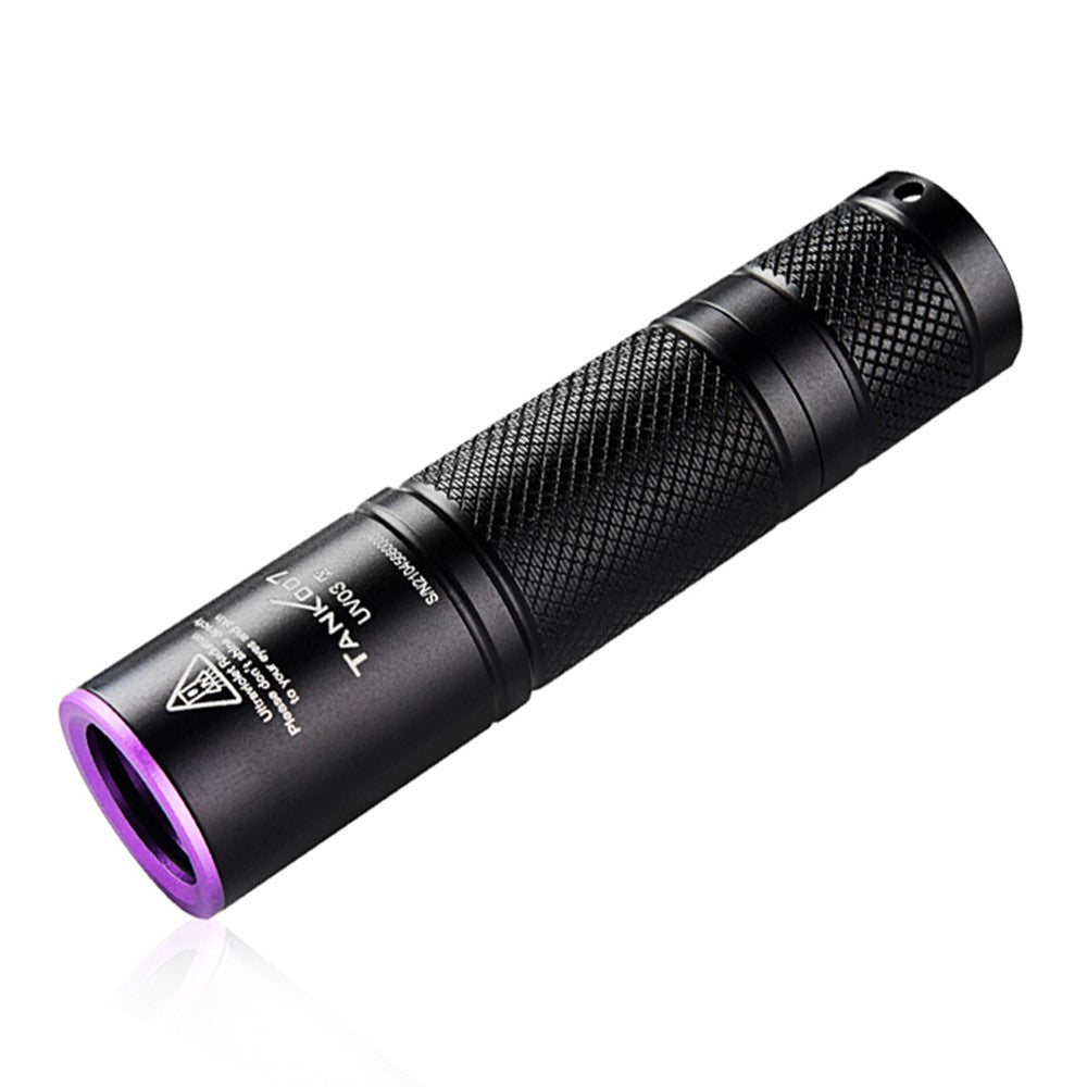 TANK007 UV03 365nm Ultraviolet Flashlight Handheld UV Torch Light for Currency Verification No Battery