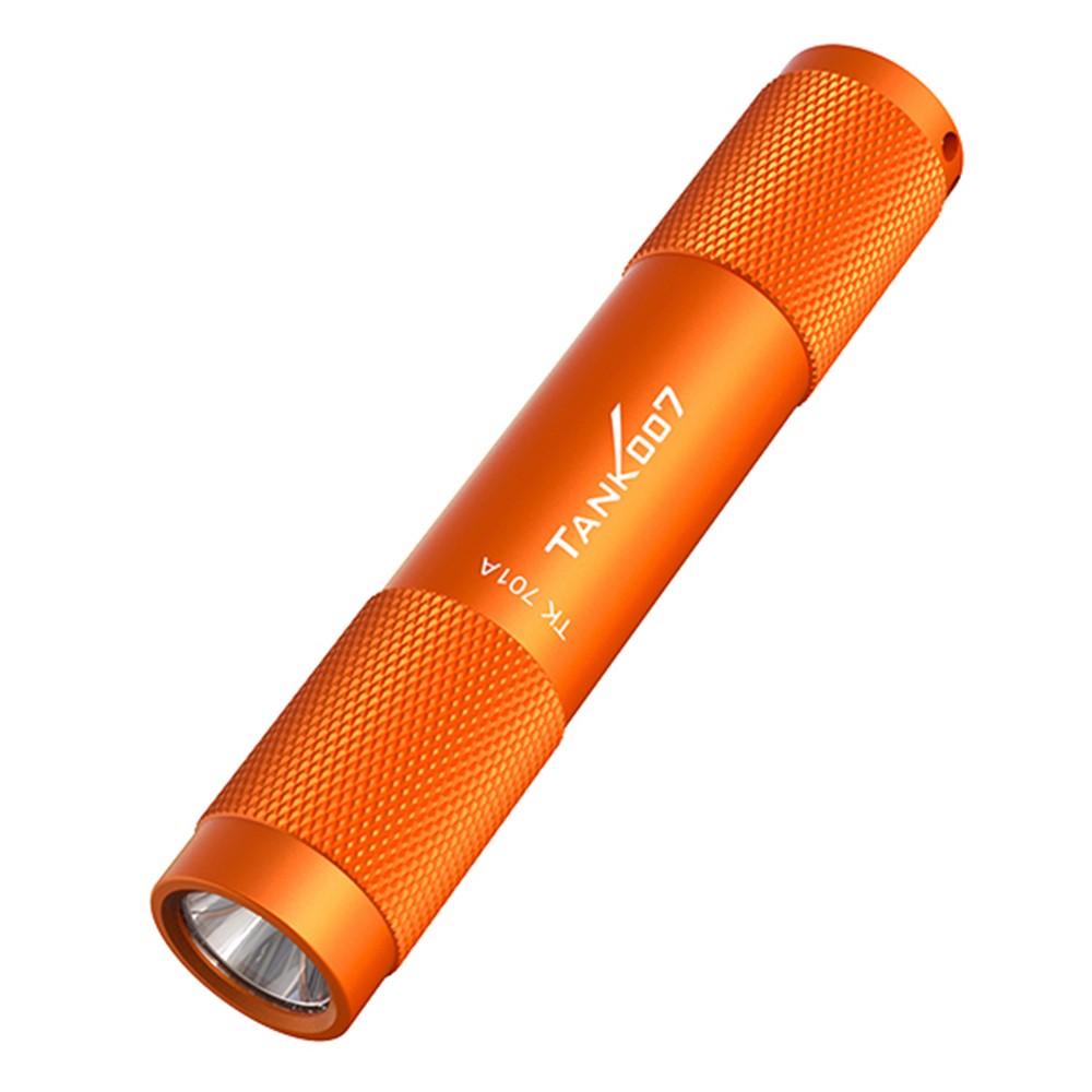 TANK007 TK701A Waterproof Mini Flashlight with Keyring 80 Lumens Portable LED Torch No Battery