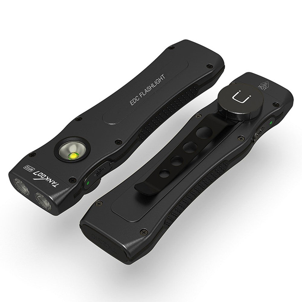 Double Flashlight TANK007 WF02 Dual Light Source EDC Flashlight 1.5m Anti Drop Ultra Thi