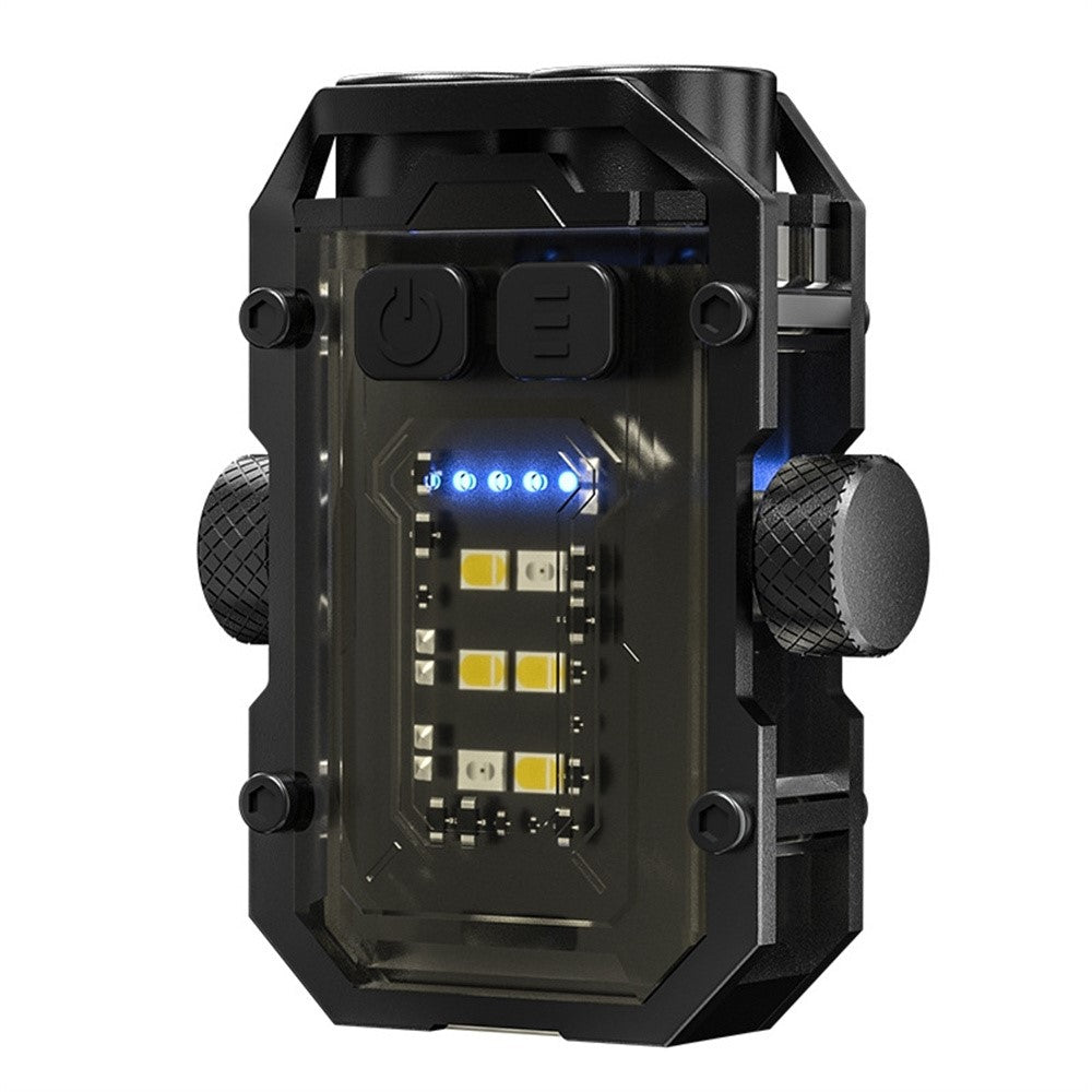 YSD01PRO Mini Keychain Light Fingertip Gyro Bottom Magnetic Multi-Mode Adjustable Cap Clip Lamp