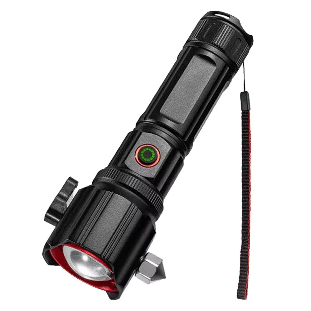 W5196 LED Flashlight with Laser Safety Rescue Tool Seatbelt Cutter Window Breaker Without Battery