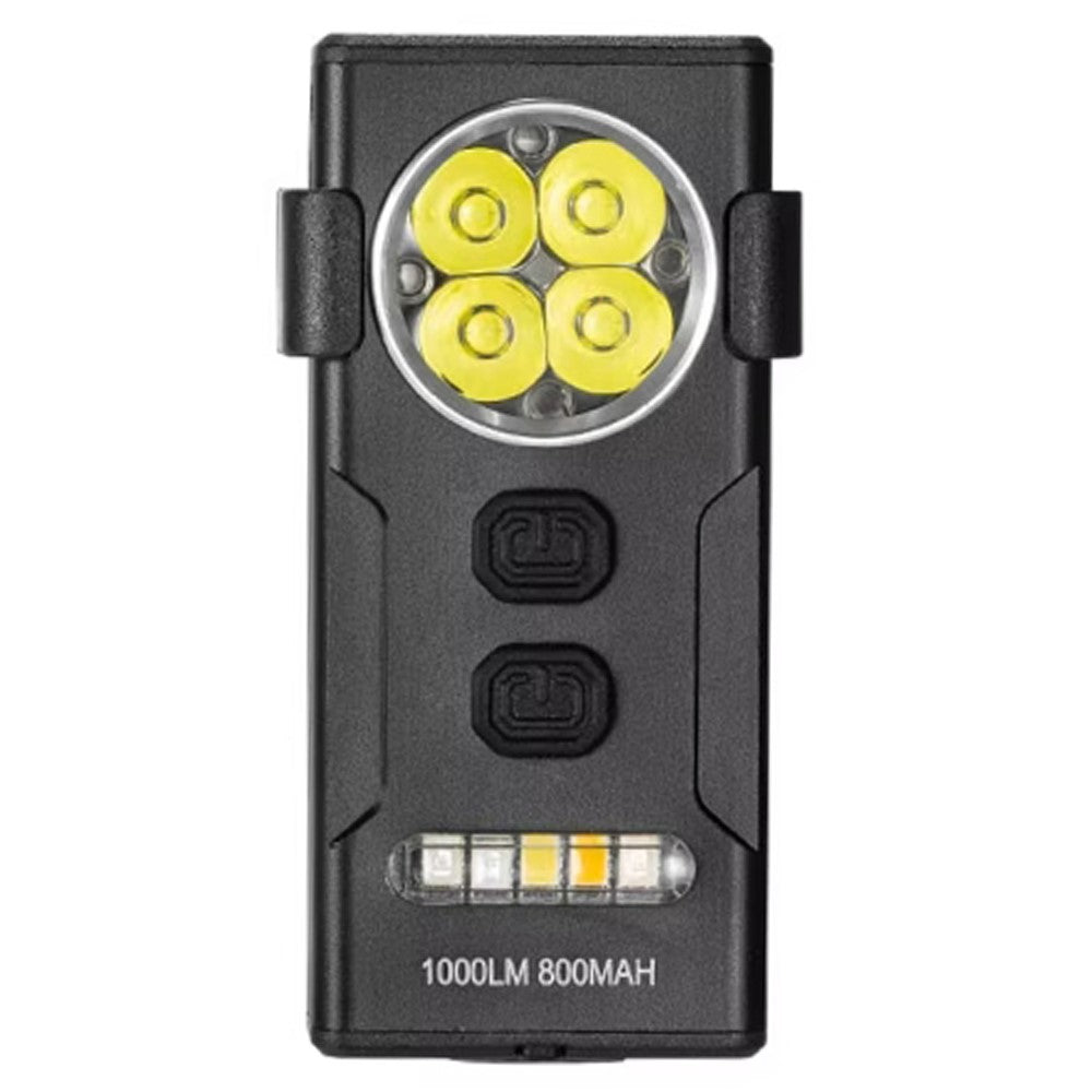 D84 Magnetic Mini Keychain Work Light 4-LED Flat Portable Flashlight with Multi-Color Modes / Strong Magnet / Clip-On Design