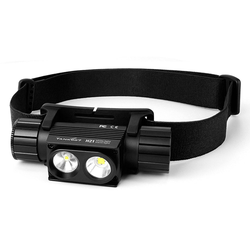 TANK007 H21 Spotlight / Floodlight Dual Light Source Headlamp 1000 Lumens Aluminum Alloy Head Torch