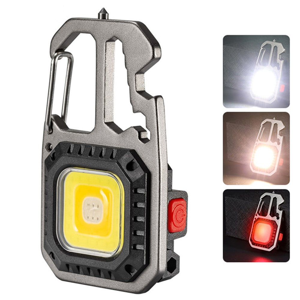 W5138 Portable Mini Flashlight Rechargeable COB Light Bottle Opener Screwdriver Multifunctional Lamp