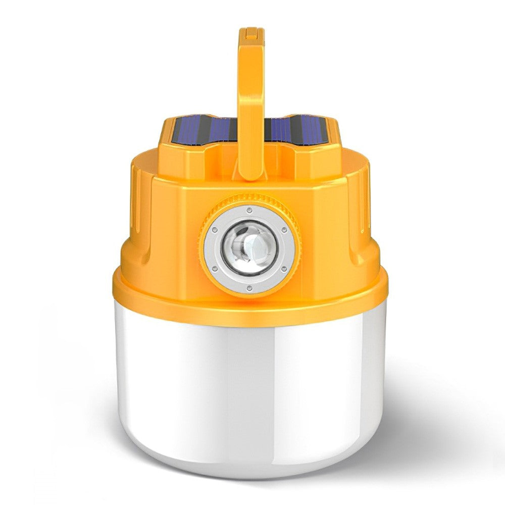 C51 Multi-Functional Solar Power Camping Light with Indicator Zoomable IPX6 Waterproof Flashlight Tent Lamp No Output