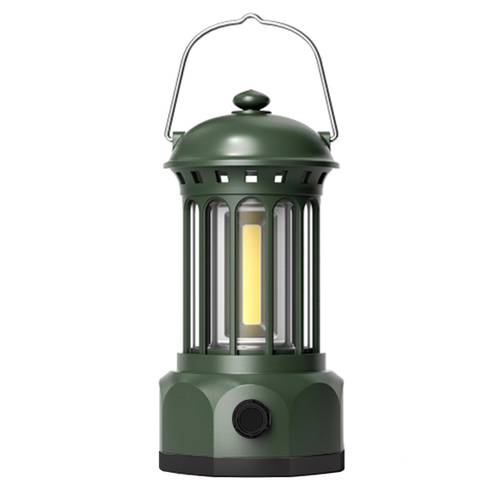 Battery Powered Tent Hanging Light Lantern Lamp Retro Style COB Camping Hiking Light, Size: L