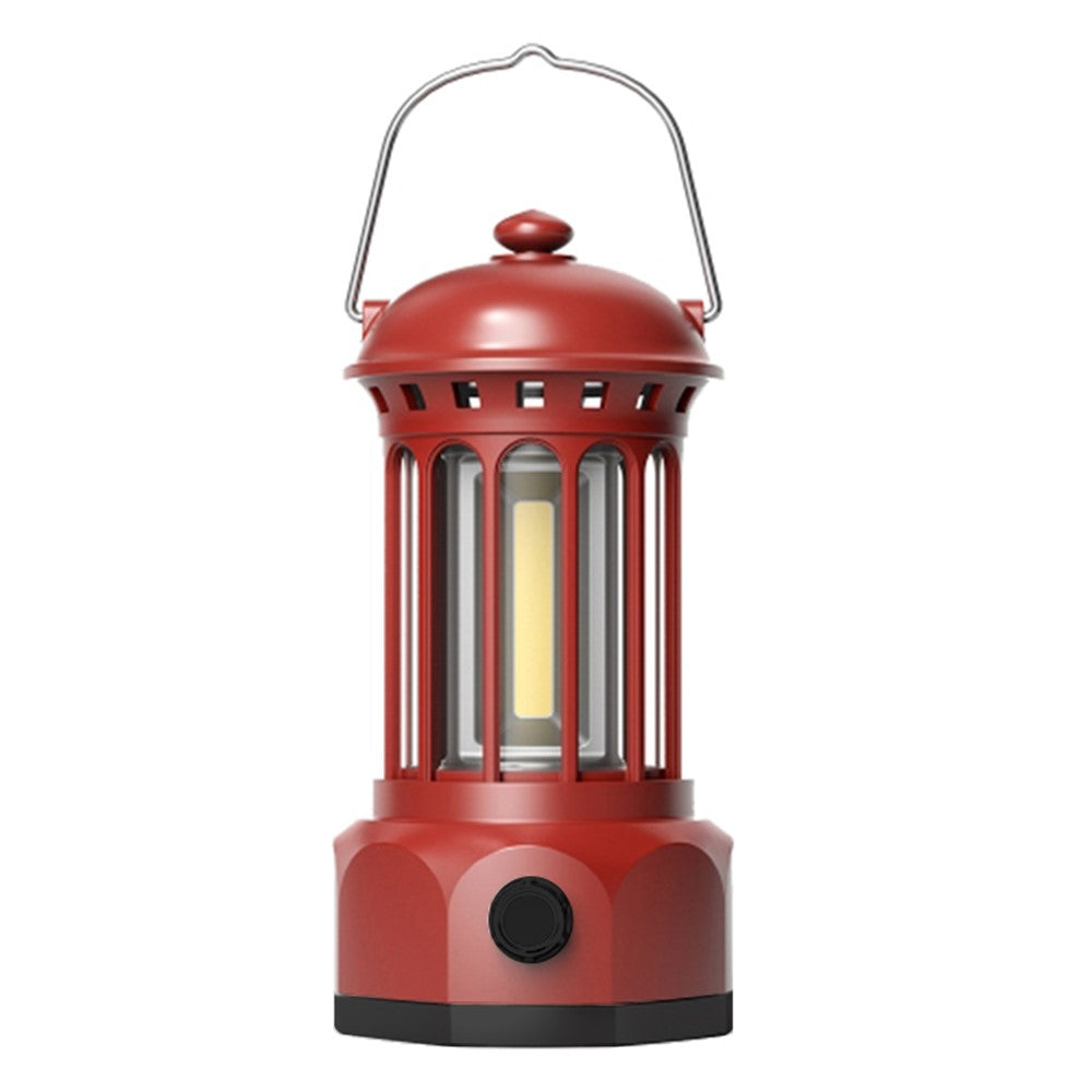 Battery Powered Tent Hanging Light Lantern Lamp Retro Style COB Camping Hiking Light, Size: L