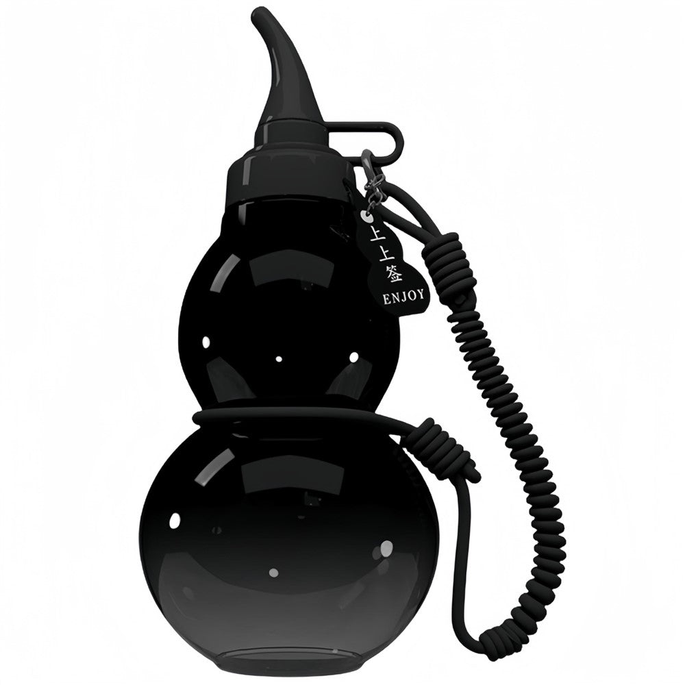 800ml Large Capacity Gourd Shape Tritan Sports Water Bottle with Pendant and Lanyard BPA Free, No FDA