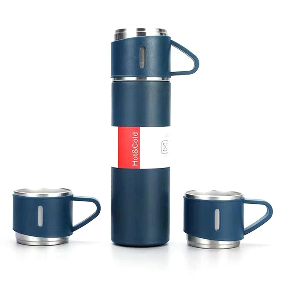 500ml 304 Stainless Steel Vacuum Insulated Water Bottle Leakproof Water Cup Mug with 3 Lid Cover without FDA Certificate