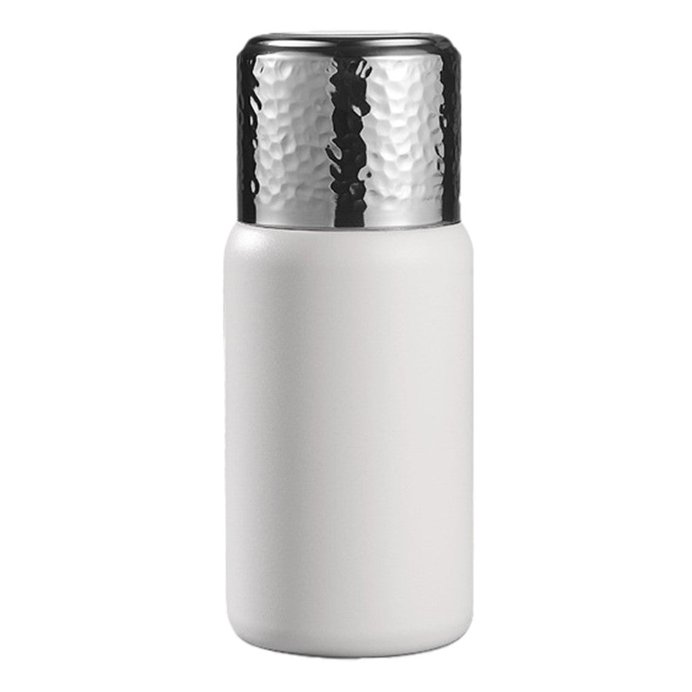 300ml 316 Stainless Steel Insulated Cup Hammered Texture Lid Water Bottle with Tea Strainer BPA-Free, No FDA Certification
